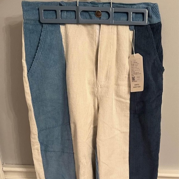 Blue Corduroy Straight Cut Pant - Picture 2 of 2